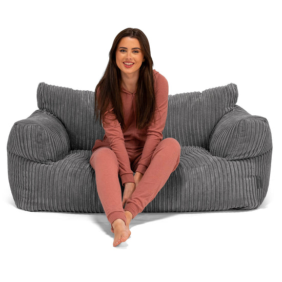 Sedací vak pohovka Josephine - Manšestr Břidlicově šedá 03