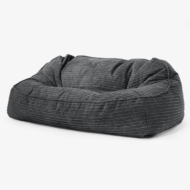 Velká sedací vak Sloucher, pohovka - Manšestr Černá 01