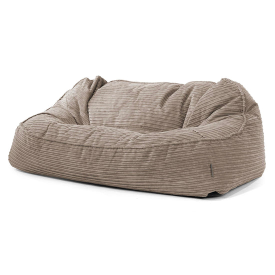 Velká sedací vak Sloucher, pohovka - Manšestr Holubí šeď 01