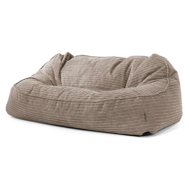 Velká sedací vak Sloucher, pohovka - Manšestr Holubí šeď 01