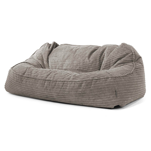 Velká sedací vak Sloucher, pohovka - Manšestr Tmavomodrá šeď 01