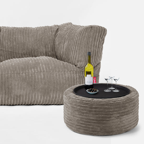 Albert 3 Místná sedací vak pohovka - Manšestr Holubí šeď 03