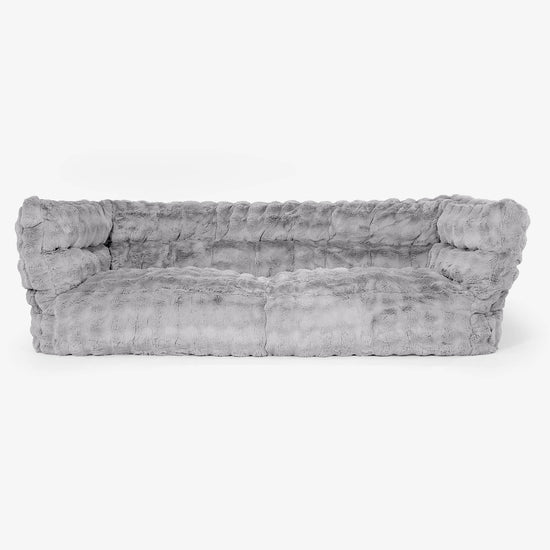 Albert 3 Místná sedací vak pohovka 2.0 - Umělá kožešina Bublina Šedá 01