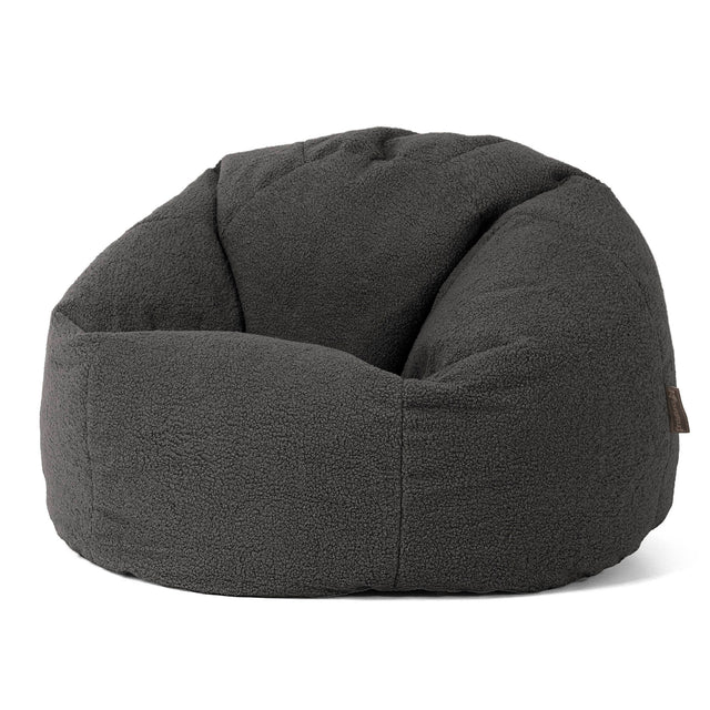 Klasický sedací pytel - Buklé Tmavomodrá šeď 01