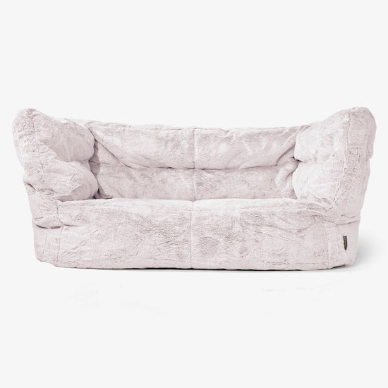 Albert 2 Místná sedací vak pohovka 2.0 - Umělá králičí kožešina Pudrově růžová 01