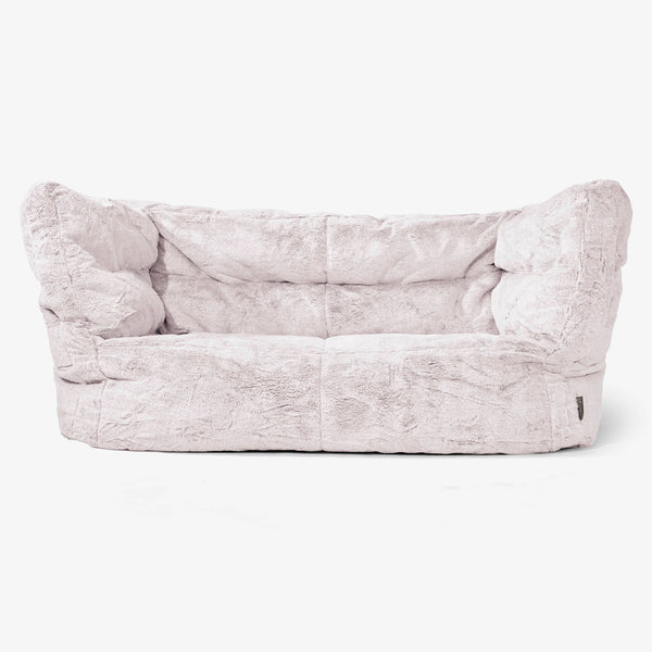 Albert 2 Místná sedací vak pohovka 2.0 - Umělá králičí kožešina Pudrově růžová 01