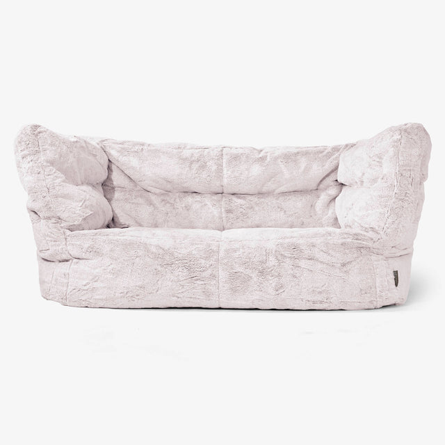 Albert 2 Místná sedací vak pohovka 2.0 - Umělá králičí kožešina Pudrově růžová 01