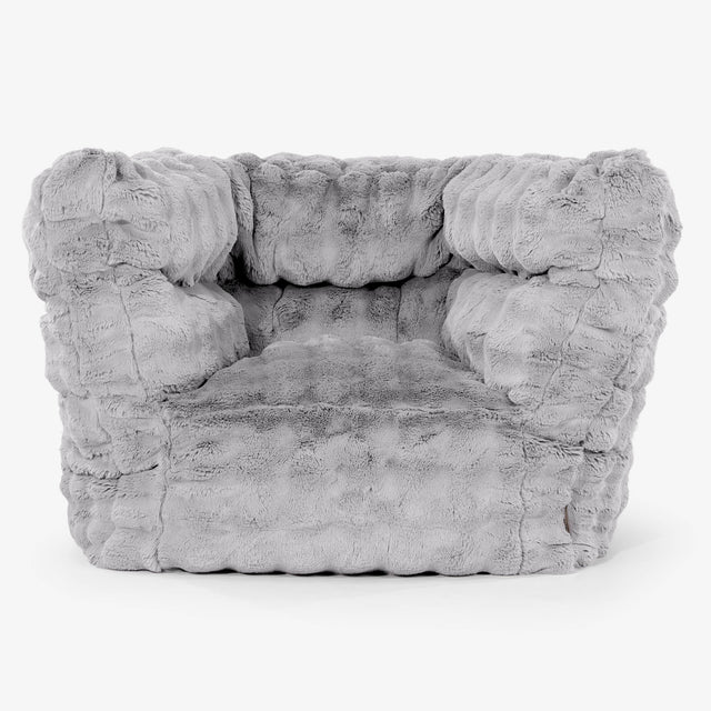 Albert Sedací vak křeslo 2.0 - Umělá kožešina Bublina Šedá 01