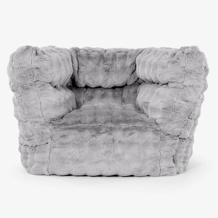 Albert Sedací vak křeslo 2.0 - Umělá kožešina Bublina Šedá 01