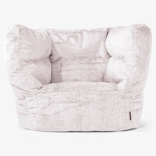 Albert Sedací vak křeslo 2.0 - Umělá králičí kožešina Pudrově růžová