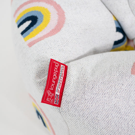 Dětský klasický sedací pytel 1 do 5 let - Pletený Duha 02