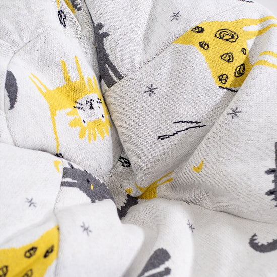 Dětský klasický sedací pytel 1 do 5 let - Pletený Safari 03