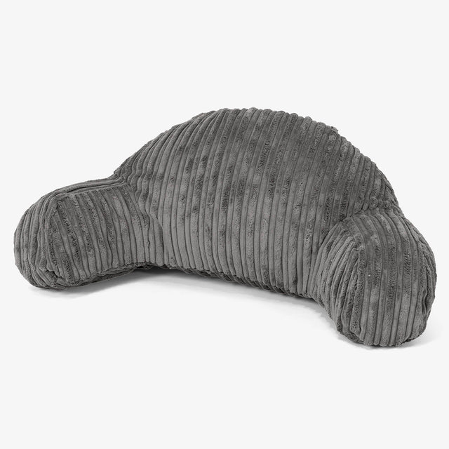 Dětský polštář na čtení s vysokou opěrkou zad - Manšestr Tmavomodrá šeď 01