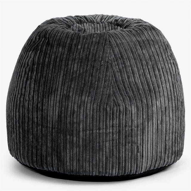 Ergonomická kancelářská pouf-židle - Manšestr Černá - 01