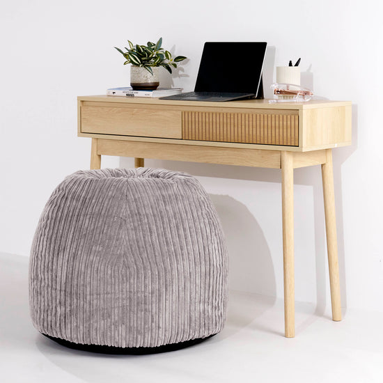 Ergonomická kancelářská pouf-židle - Manšestr Stříbrná šedá - 02