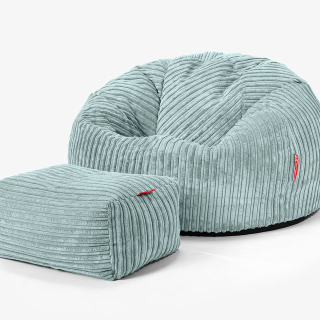 Klasický sedací pytel - Manšestr Mátová Zelená