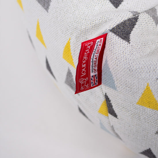 Klasický sedací pytel - Pletený Geometrický Trojúhelník 03