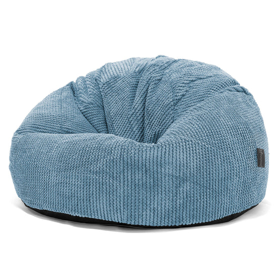 Klasický sedací pytel - Pom pom Azurová 01