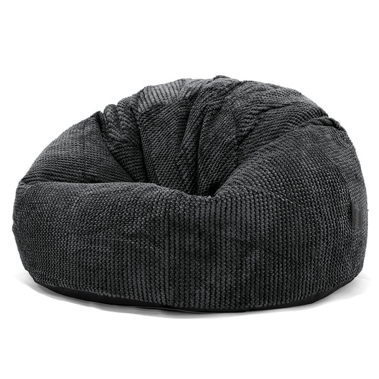 Klasický sedací pytel - Pom pom Černá 01