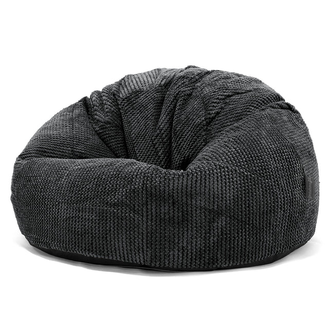 Klasický sedací pytel - Pom pom Černá 01
