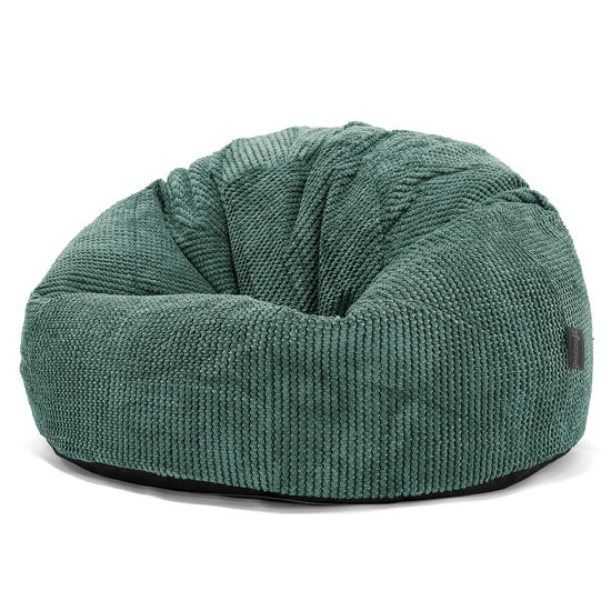 Klasický sedací pytel - Pom pom Mechová Zelená 01