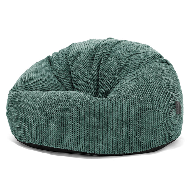 Klasický sedací pytel - Pom pom Mechová Zelená 01