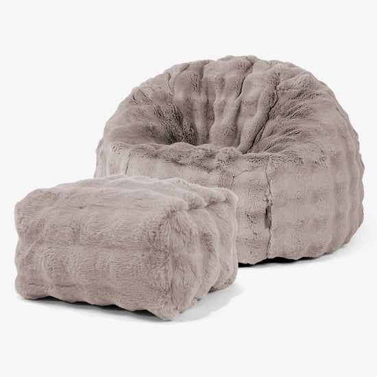 Klasický sedací pytel - Umělá kožešina Bublina Norek 01