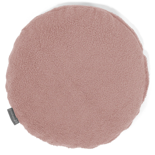 Kulatý Povlak na Polštář 50cm - Buklé Růžová 01