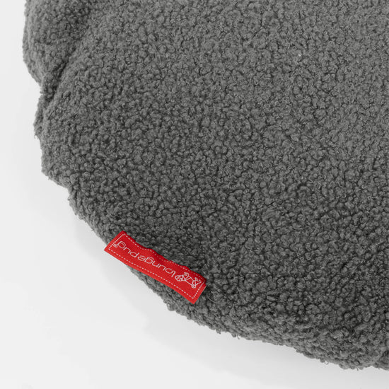 Kulatý Povlak na Polštář 50cm - Buklé Šedá 02