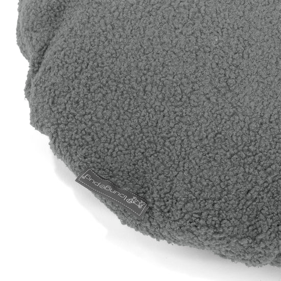 Kulatý Povlak na Polštář 50cm - Buklé Šedá 02