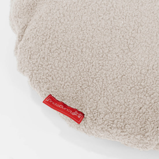 Kulatý Povlak na Polštář 50cm - Buklé Slonovinová 02