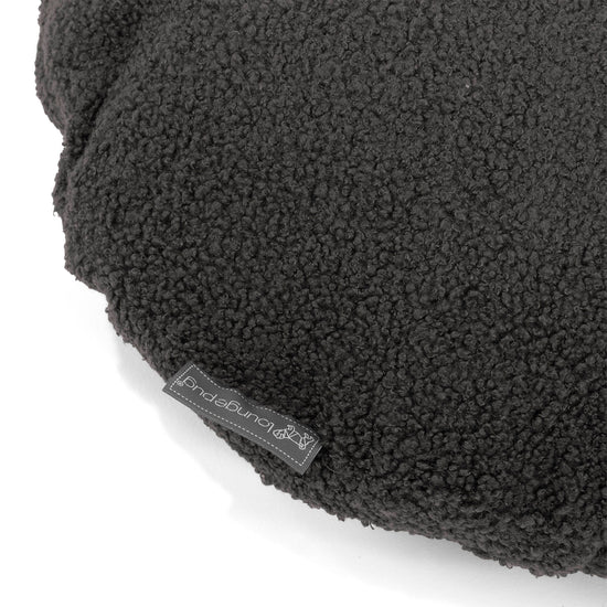 Kulatý Povlak na Polštář 50cm - Buklé Tmavomodrá šeď 02