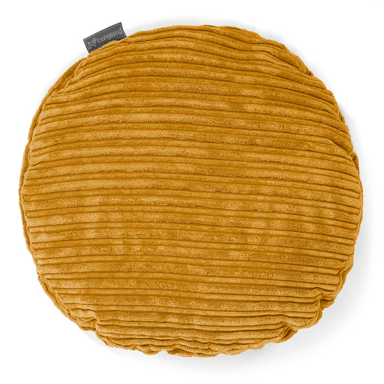 Kulatý Povlak na Polštář 50cm - Manšestr Zlatý Med 01