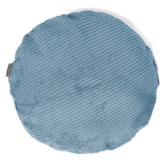 Kulatý Povlak na Polštář 50cm - Pom pom Azurová 01