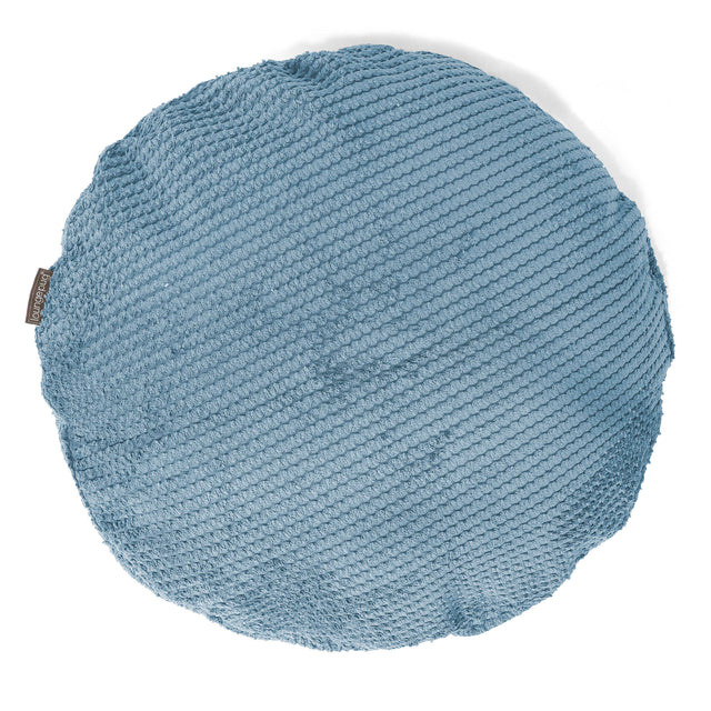 Kulatý Povlak na Polštář 50cm - Pom pom Azurová 01