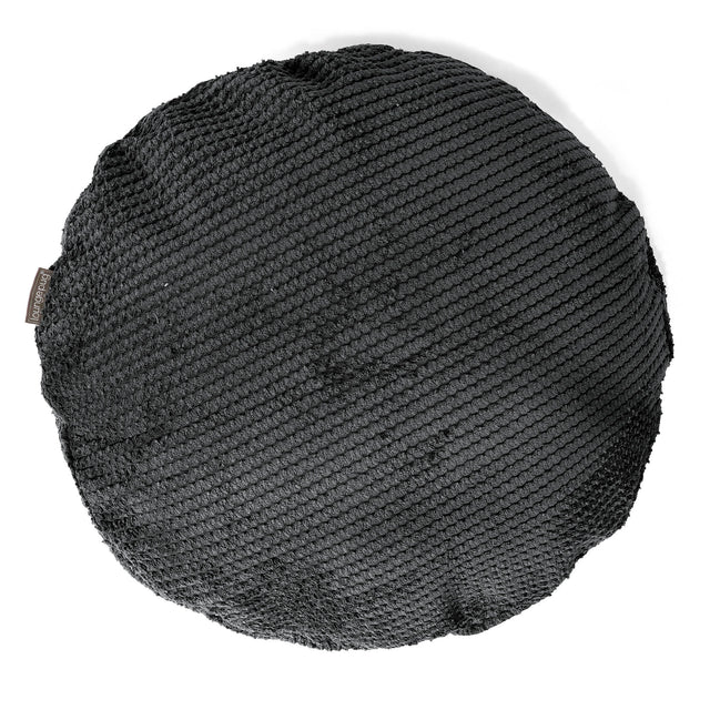 Kulatý Povlak na Polštář 50cm - Pom pom Černá 01
