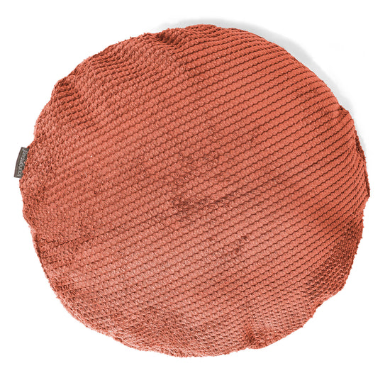 Kulatý Povlak na Polštář 50cm - Pom pom Dýňová Oranžová 01