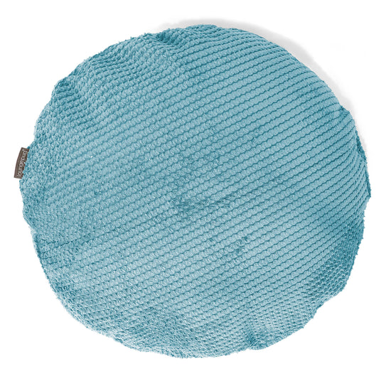 Kulatý Povlak na Polštář 50cm - Pom pom Modrozelená 01