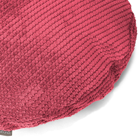Kulatý Povlak na Polštář 50cm - Pom pom Pastelově červená 02