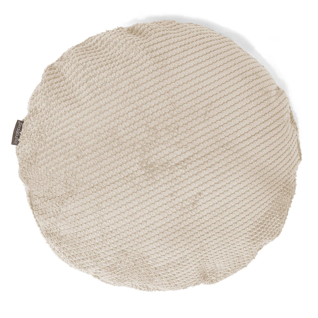 Kulatý Povlak na Polštář 50cm - Pom pom Slonovinová 01