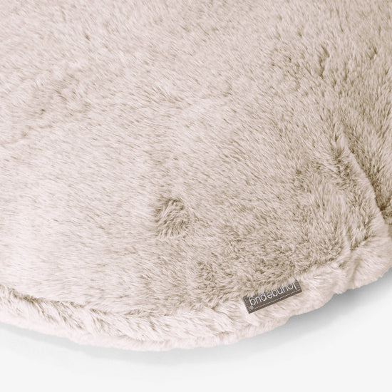 Kulatý Povlak na Polštář 50cm - Umělá králičí kožešina Zlato-hnědá 02