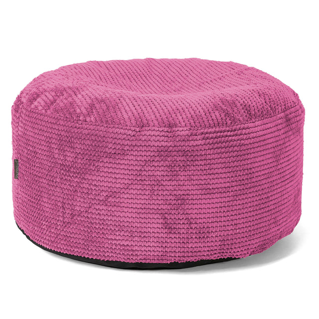Velká kulatá podnožka - Pom pom Růžová 01