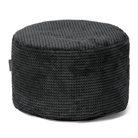 Malá kulatá podnožka - Pom pom Černá 01