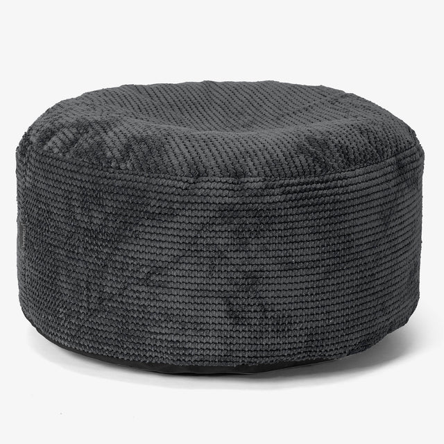 Malá kulatá podnožka - Pom pom Černá 01