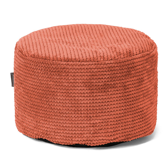 Malá kulatá podnožka - Pom pom Dýňová Oranžová 01