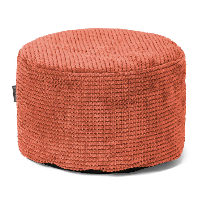 Malá kulatá podnožka - Pom pom Dýňová Oranžová 01