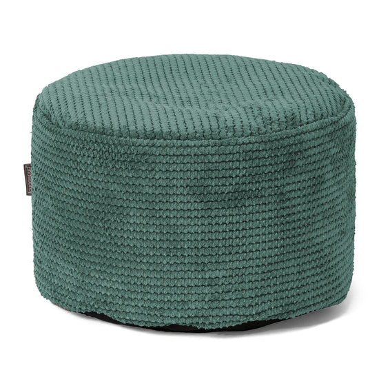 Malá kulatá podnožka - Pom pom Mechová Zelená 01