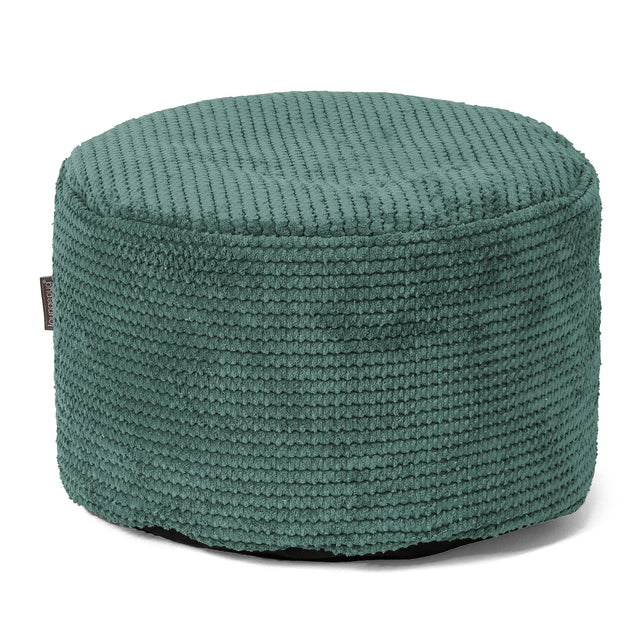 Malá kulatá podnožka - Pom pom Mechová Zelená 01