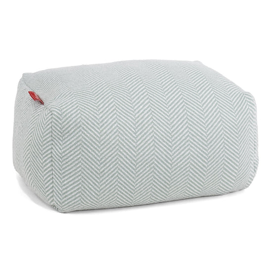 Malá podnožka - Pletený Rybí Kost Modrá Kačenková 01