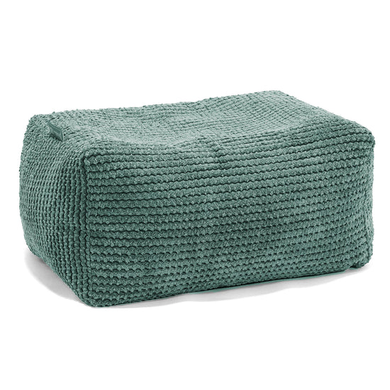 Malá podnožka - Pom pom Mechová Zelená 01